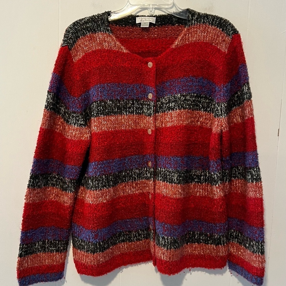 Christopher and Banks Super Soft Button Up Sweater 1044